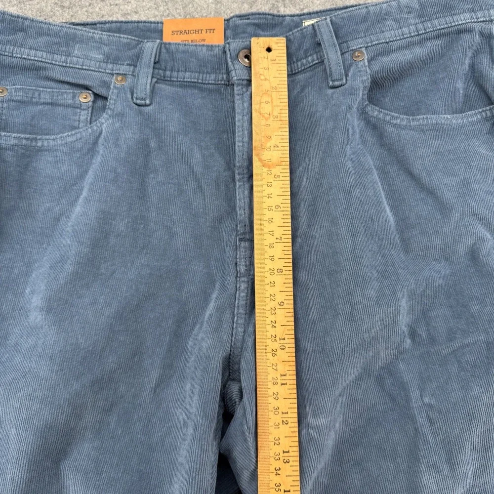 Cremieux Corbin Corduroy Pants Mens 36x34 Blue Straight Fit 5-Pocket New